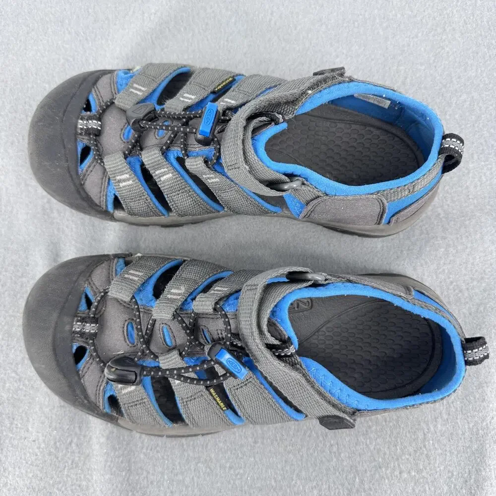 KEEN Newport‎ H2 Kids Sport Sandals Gray Blue Closed Toe Youth US 4 EU 36